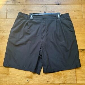 Greg Norman Men's Adult Pleated Black Chino Golf Shorts Sz 40